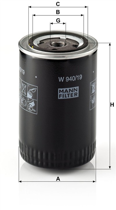 MANN-FILTER W 940/19 EAN: 4011558712600.