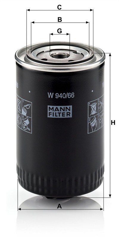 MANN-FILTER W 940/66 EAN: 4011558750503.