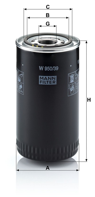 MANN-FILTER W 950/39 EAN: 4011558000769.