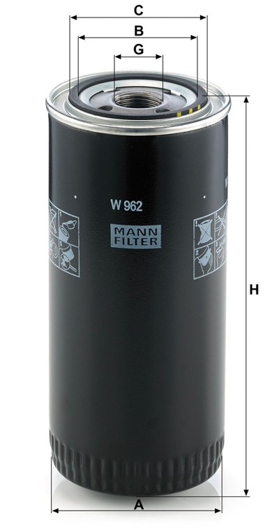 MANN-FILTER W 962 EAN: 4011558714307.