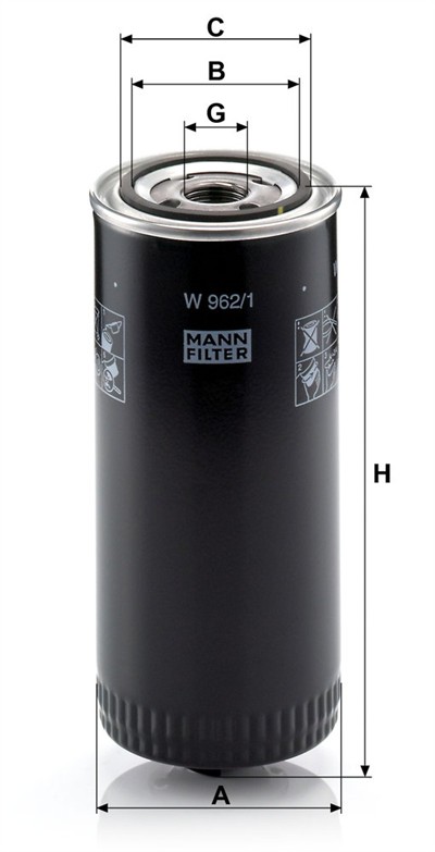 MANN-FILTER W 962/1 EAN: 4011558751005.