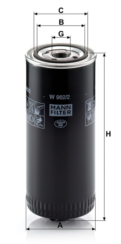 MANN-FILTER W 962/2 EAN: 4011558714406.
