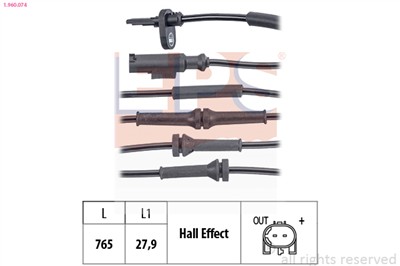 EPS 1.960.074 Číslo výrobce: Facet 21.0074. EAN: 8012510249970.