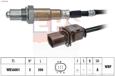 EPS 1.998.404 Číslo výrobce: Kw 498 404. EAN: 8012510231517.