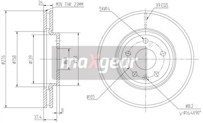 MAXGEAR 19-2334 EAN: 5901619572788.