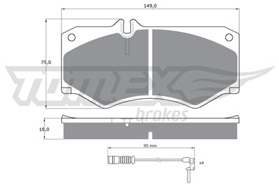 TOMEX Brakes TX 10-202 Číslo výrobce: 10-202. EAN: 5906485550168.