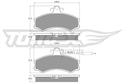 TOMEX Brakes TX 10-46 Číslo výrobce: 10-46. EAN: 5906485550618.