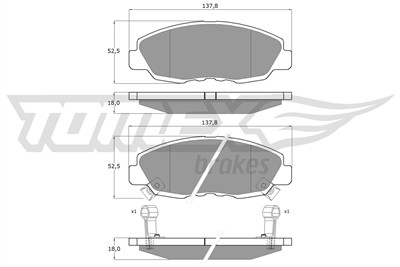 TOMEX Brakes TX 10-98 Číslo výrobce: 10-98. EAN: 5906485551356.