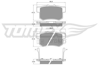TOMEX Brakes TX 11-00 Číslo výrobce: 11-00. EAN: 5906485551370.