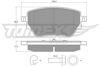 TOMEX Brakes TX 12-08 Číslo výrobce: 12-08. EAN: 5906485552865.