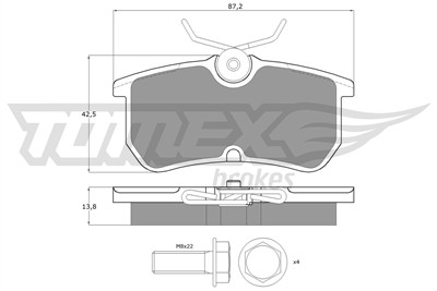 TOMEX Brakes TX 12-18 Číslo výrobce: 12-18. EAN: 5906485553145.