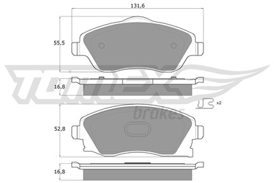 TOMEX Brakes TX 12-19 Číslo výrobce: 12-19. EAN: 5906485553183.
