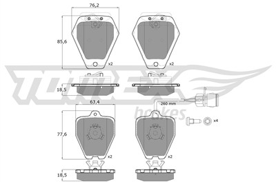 TOMEX Brakes TX 12-26 Číslo výrobce: 12-26. EAN: 5906485553121.
