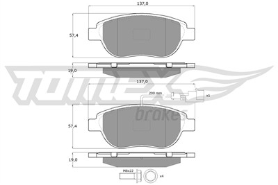 TOMEX Brakes TX 12-49 Číslo výrobce: 12-49. EAN: 5906485553718.
