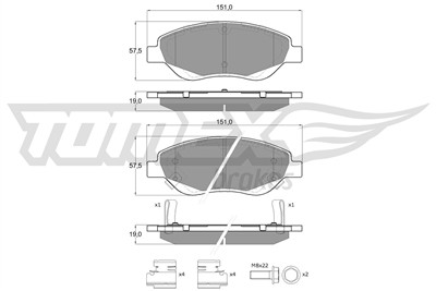 TOMEX Brakes TX 12-501 Číslo výrobce: 12-501. EAN: 5901646600409.