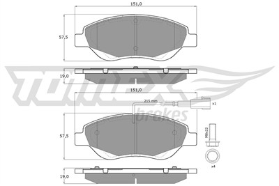 TOMEX Brakes TX 12-50 Číslo výrobce: 12-50. EAN: 5906485553831.