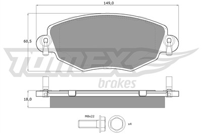 TOMEX Brakes TX 12-58 Číslo výrobce: 12-58. EAN: 5906485553640.