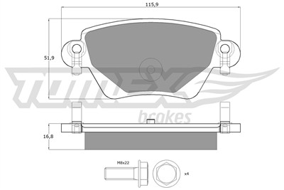 TOMEX Brakes TX 12-59 Číslo výrobce: 12-59. EAN: 5906485553343.