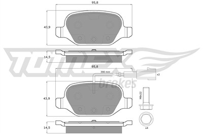 TOMEX Brakes TX 12-702 Číslo výrobce: 12-702. EAN: 5901646646346.