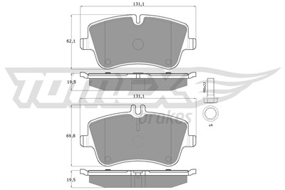 TOMEX Brakes TX 12-78 Číslo výrobce: 12-78. EAN: 5906485555262.