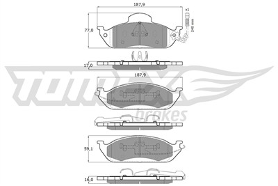 TOMEX Brakes TX 12-83 Číslo výrobce: 12-83. EAN: 5906485555354.
