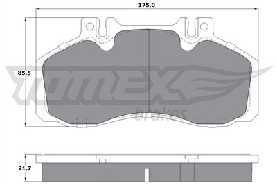 TOMEX Brakes TX 12-88 Číslo výrobce: 12-88. EAN: 5906485553305.