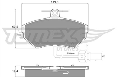 TOMEX Brakes TX 13-121 Číslo výrobce: 13-121. EAN: 5906485553459.