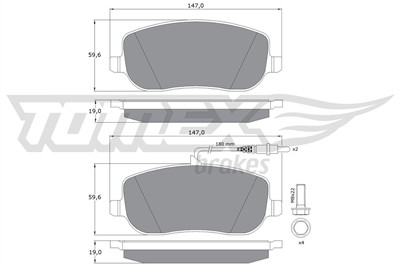 TOMEX Brakes TX 13-34 Číslo výrobce: 13-34. EAN: 5906485555743.