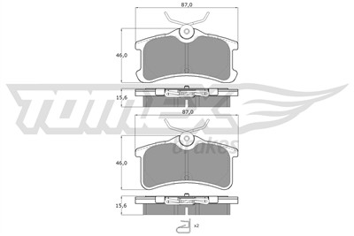 TOMEX Brakes TX 13-65 Číslo výrobce: 13-65. EAN: 5906485556313.
