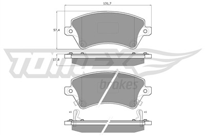 TOMEX Brakes TX 13-74 Číslo výrobce: 13-74. EAN: 5906485556399.