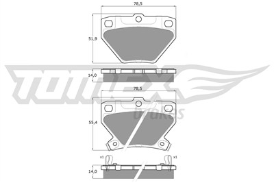 TOMEX Brakes TX 13-77 Číslo výrobce: 13-77. EAN: 5906485553565.