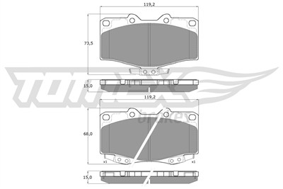 TOMEX Brakes TX 13-81 Číslo výrobce: 13-81. EAN: 5906485556450.