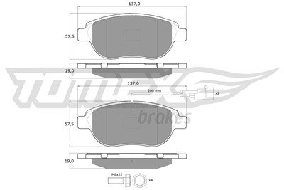 TOMEX Brakes TX 14-45 Číslo výrobce: 14-45. EAN: 5901646645837.