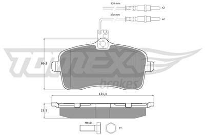 TOMEX Brakes TX 14-67 Číslo výrobce: 14-67. EAN: 5906485558959.