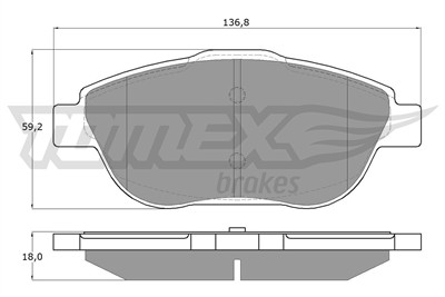 TOMEX Brakes TX 16-25 Číslo výrobce: 16-25. EAN: 5901646640061.