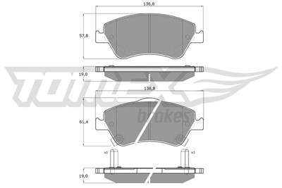 TOMEX Brakes TX 16-45 Číslo výrobce: 16-45. EAN: 5901646642508.
