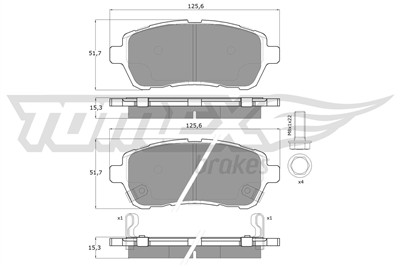TOMEX Brakes TX 16-47 Číslo výrobce: 16-47. EAN: 5901646642515.