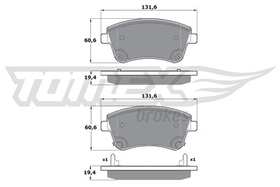 TOMEX Brakes TX 16-53 Číslo výrobce: 16-53. EAN: 5901646644519.