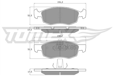 TOMEX Brakes TX 16-61 Číslo výrobce: 16-61. EAN: 5901646600195.