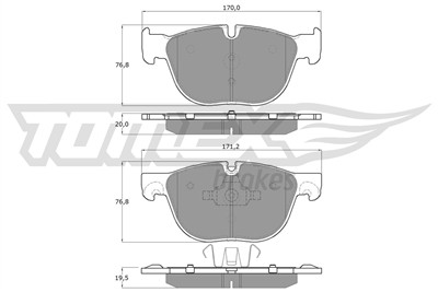 TOMEX Brakes TX 16-68 Číslo výrobce: 16-68. EAN: 5901646640139.