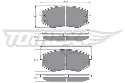 TOMEX Brakes TX 17-08 Číslo výrobce: 17-08. EAN: 5901646643819.