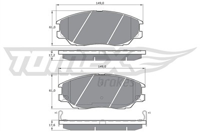 TOMEX Brakes TX 17-09 Číslo výrobce: 17-09. EAN: 5901646643826.