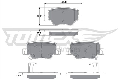 TOMEX Brakes TX 17-58 Číslo výrobce: 17-58. EAN: 5901646645424.