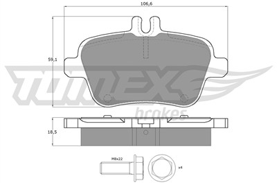 TOMEX Brakes TX 18-08 Číslo výrobce: 18-08. EAN: 5901646646278.