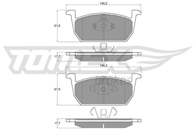 TOMEX Brakes TX 18-73 Číslo výrobce: 22631. EAN: 5901646600751.