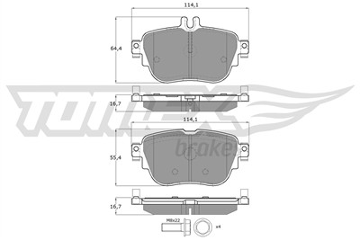 TOMEX Brakes TX 18-76 Číslo výrobce: 22437. EAN: 5901646649965.