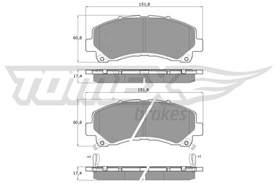 TOMEX Brakes TX 19-00 Číslo výrobce: 25149. EAN: 5901646600515.
