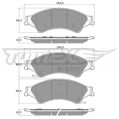 TOMEX Brakes TX 19-22 Číslo výrobce: 25632. EAN: 5901646600850.