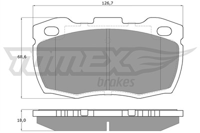 TOMEX Brakes TX 19-23 Číslo výrobce: 21519. EAN: 5901646600867.