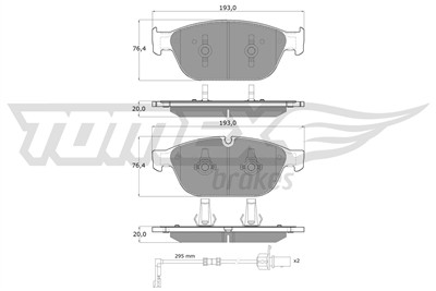 TOMEX Brakes TX 19-40 Číslo výrobce: 25160. EAN: 5901646601031.